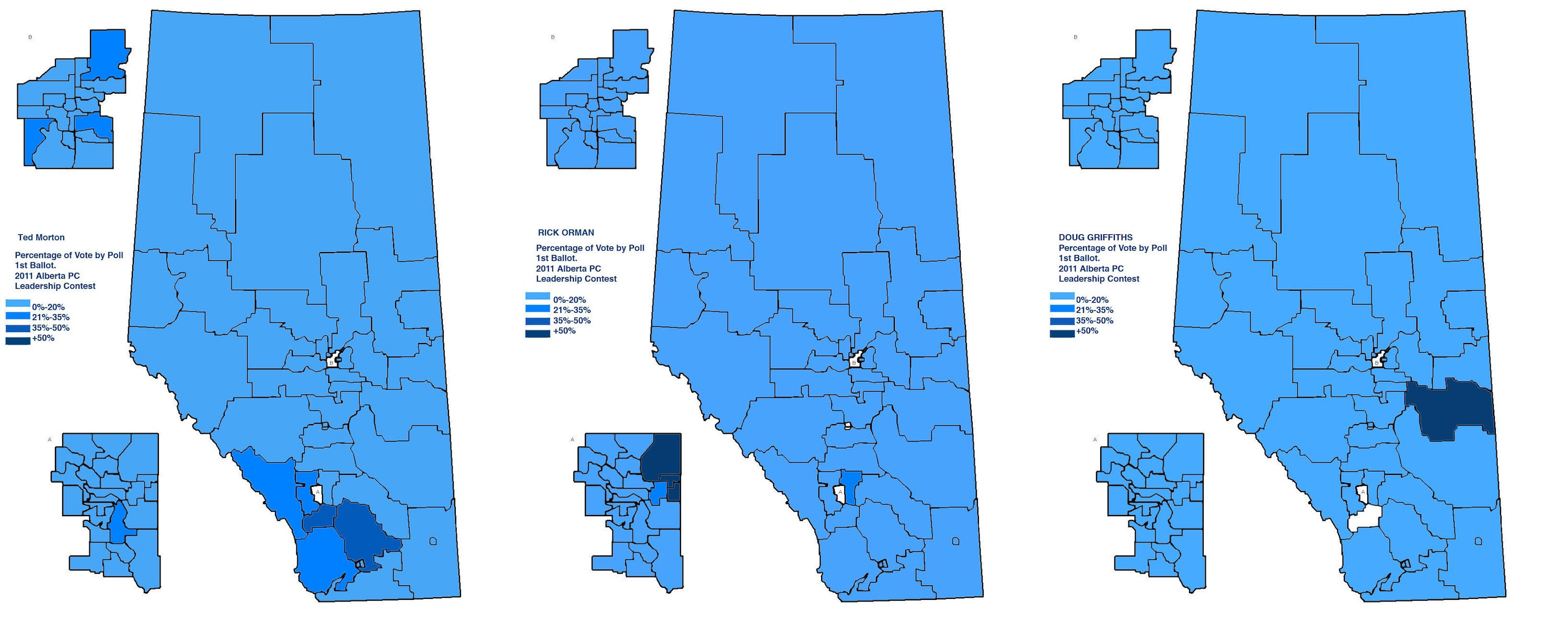 Ted Morton-Rick Orman-Doug Griffiths Alberta PC leadership vote