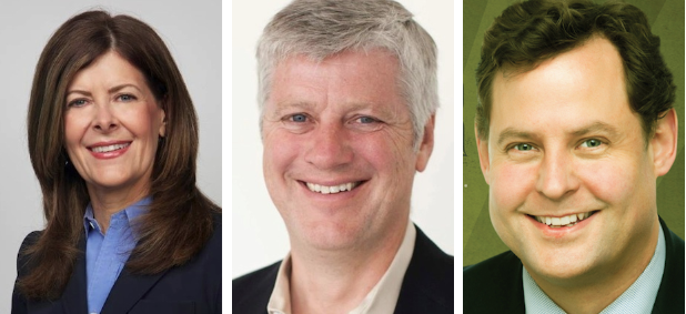 Calgary-Centre By-Election candidates Joan Crockatt, Harvey Locke, and Chris Turner.