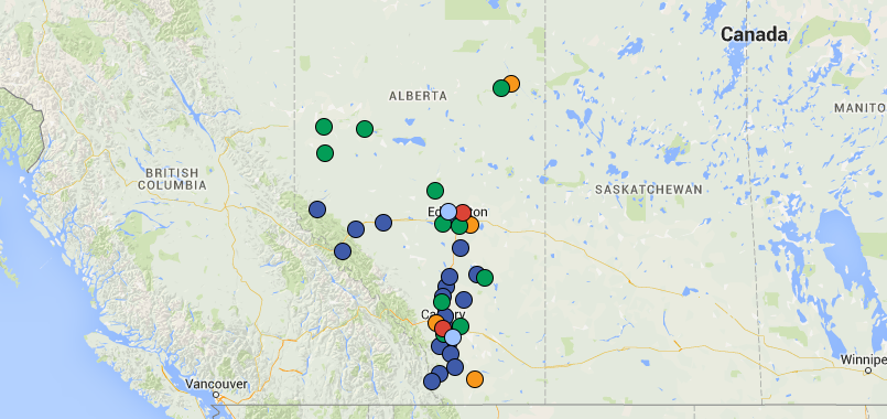 Where did Alberta’s party leaders spend the first week of the 2015 ...