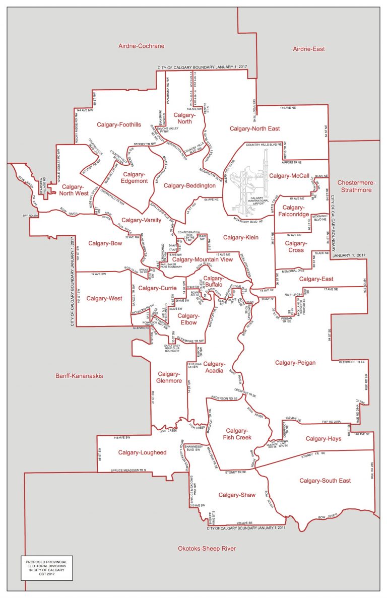 Alberta’s Boundary Commission Recommends New Electoral Map For 2019 ...