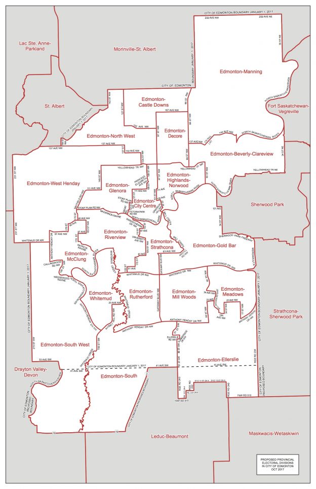 Alberta S Boundary Commission Recommends New Electoral Map For 2019   Edmonton 624x964 