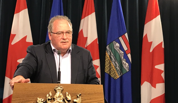 NDP MLA Brian Mason announces his retirement from Alberta politics on July 4, 2018. (photo credit: David Climenhaga)