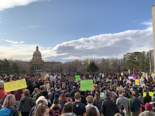 Climate Strike in Edmonton, Alberta with Greta Thunberg