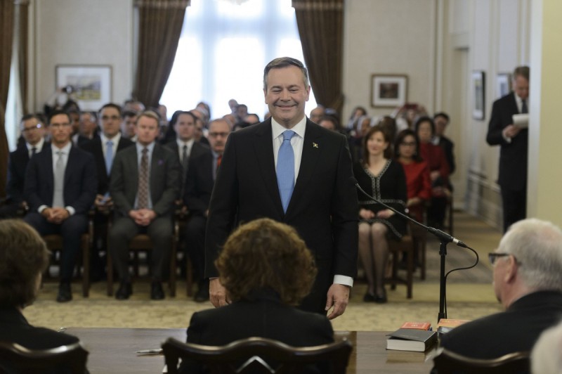 Premier Jason Kenney and Cabinet are sworn in at Government House, in Edmonton, April 30, 2019. Photo by Chris Schwartz/Government of Alberta/Flickr.