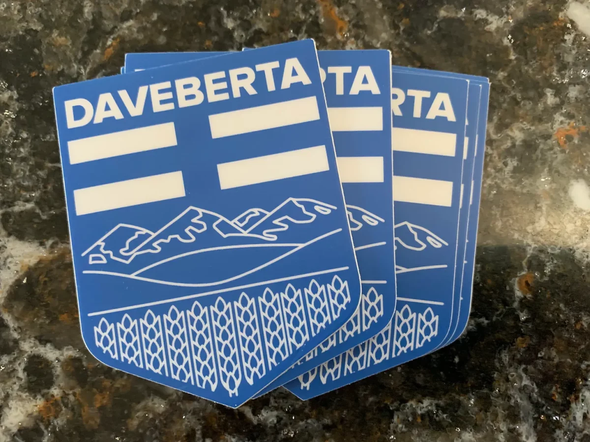 Recently printed Daveberta stickers. More coming soon.