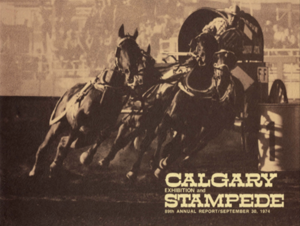 The cover of the 1974 Calgary Exhibition and Stampede annual report (source: Glenbow Museum)