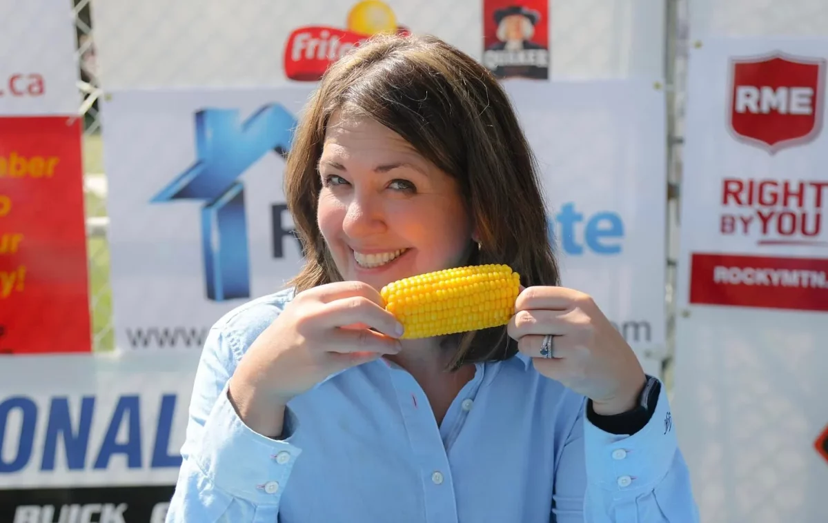 Alberta Premier Danielle Smith at the Taber Corn Fest in August 2023 (source: Danielle Smith / Facebook)