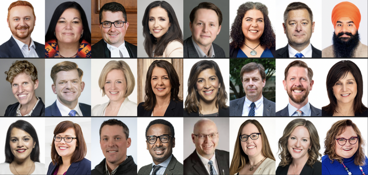 24 of Alberta’s 87 MLAs (source: Legislative Assembly of Alberta)