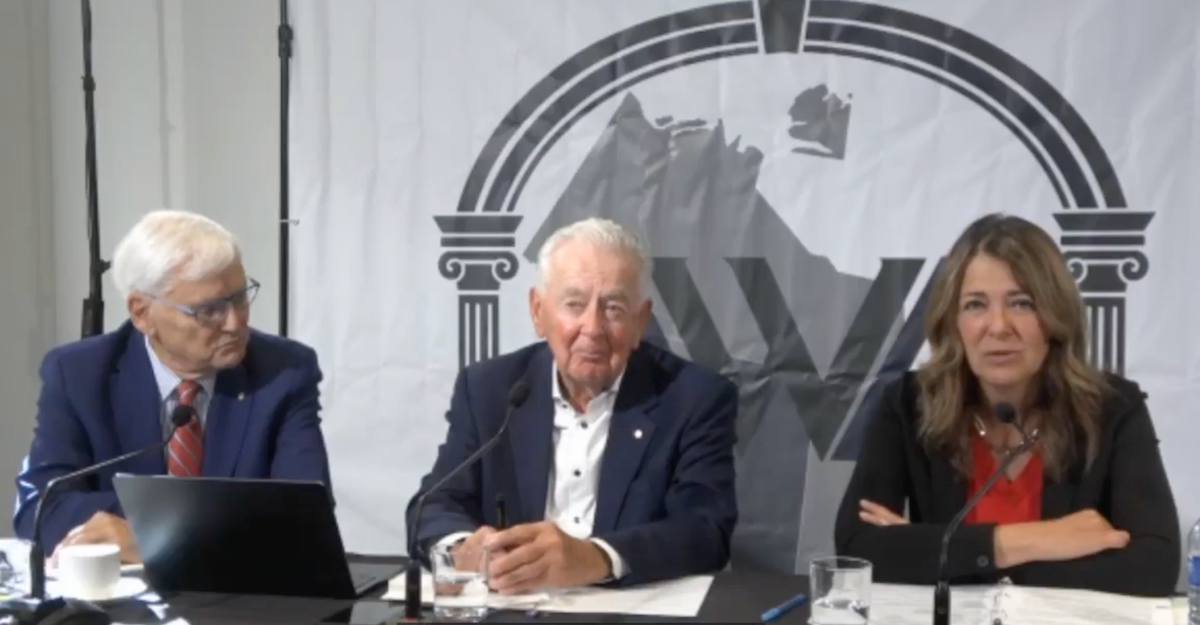 Premier Danielle Smith joined former Reform Party leader Preston Manning and former BC Premier Gordon Campbell on a zoom call-based Alberta and the West Assembly conference last weekend.